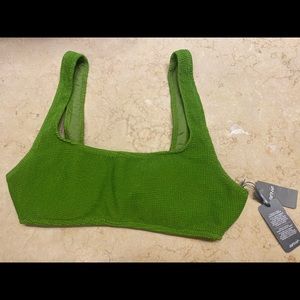 Green bathing suit top